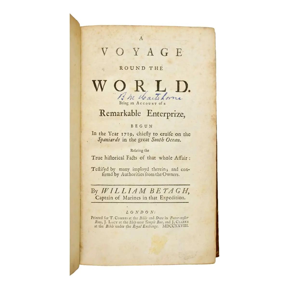 Voyage Round The World: Being An Account Of A Remarkable Enterprise Begun In The Year 1719, Chiefly To Cruise On The Spaniards In The Great South Ocean (2)