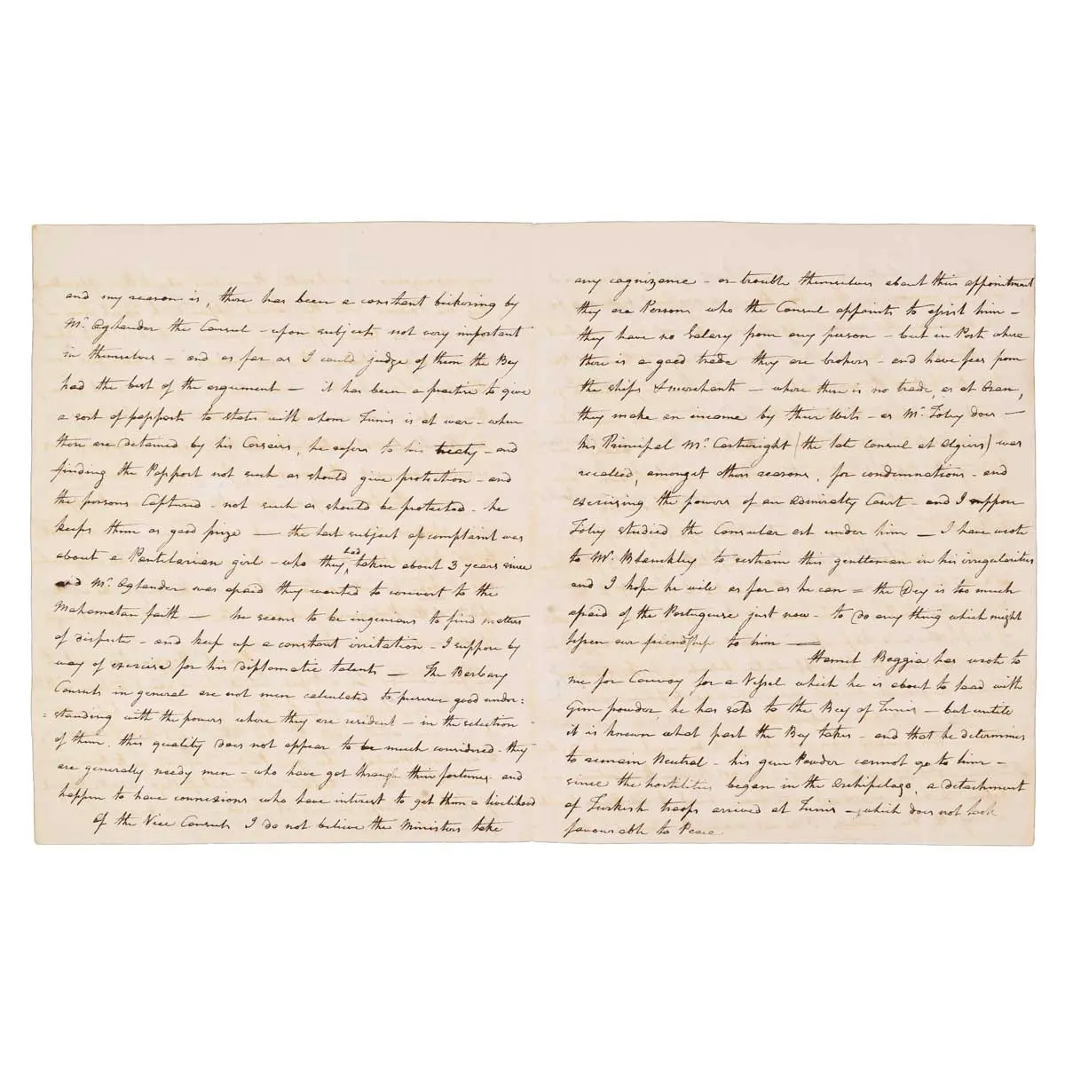 Autograph letter to His Excellency Lieutenant General Sir Hew Dalrymple, General Officer Commanding Northern District, and Acting Governor of Gibraltar (5)