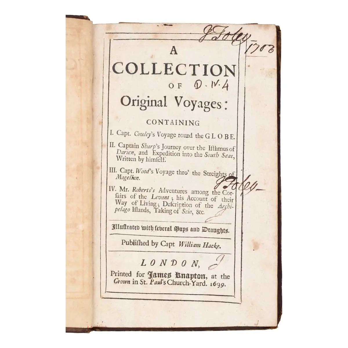 A Collection of Original Voyages: Containing I. Capt. Cowley’s Voyage Round the Globe. II. Captain Sharp’s Journey over the Isthmus of Darien, and Expedition into the South Seas, Written by Himself (2)