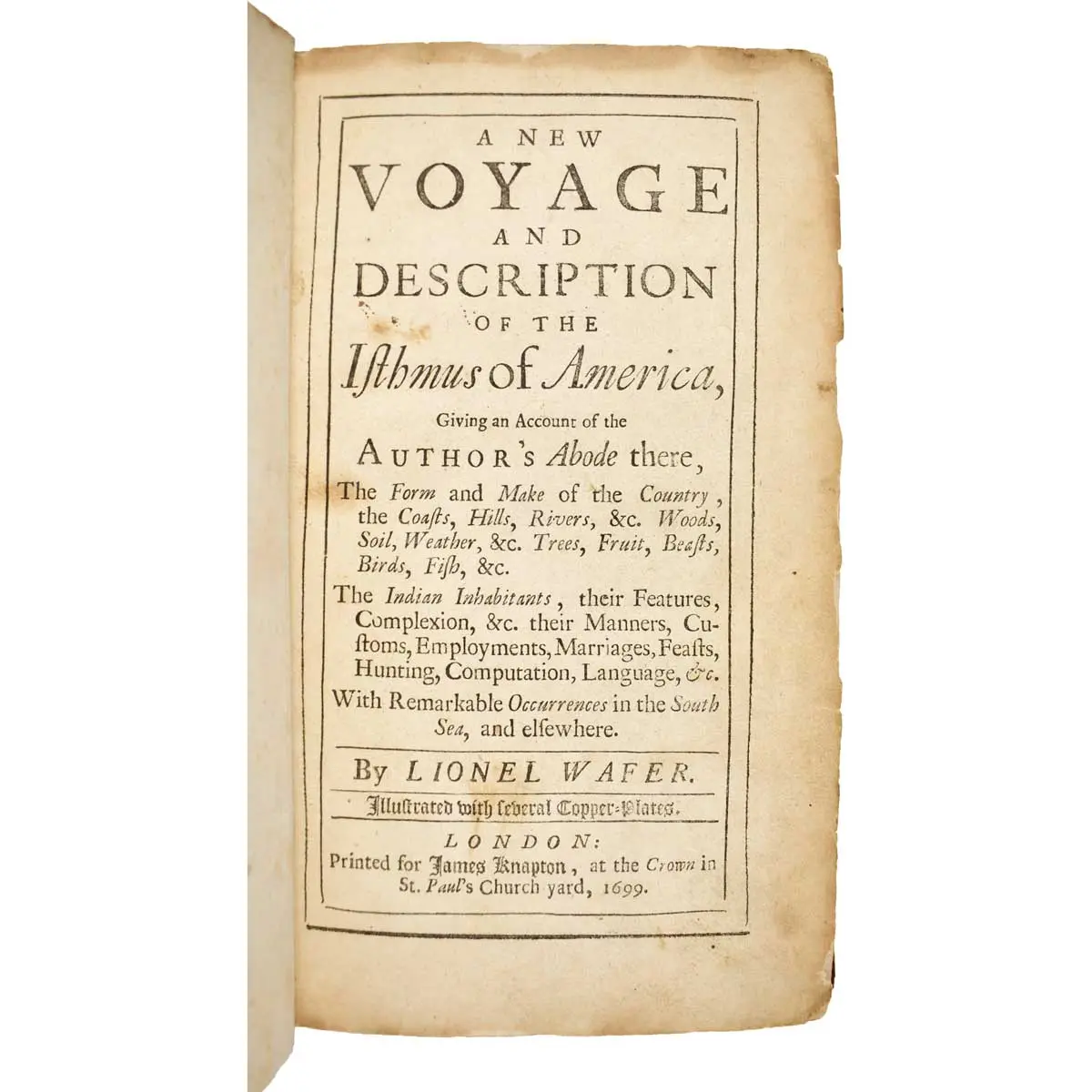 A new voyage and description of the Isthmus of America. Giving an account of the author's abode there, the form and make of the country, the coasts, hills, rivers, &c., woods, soil, weather, &