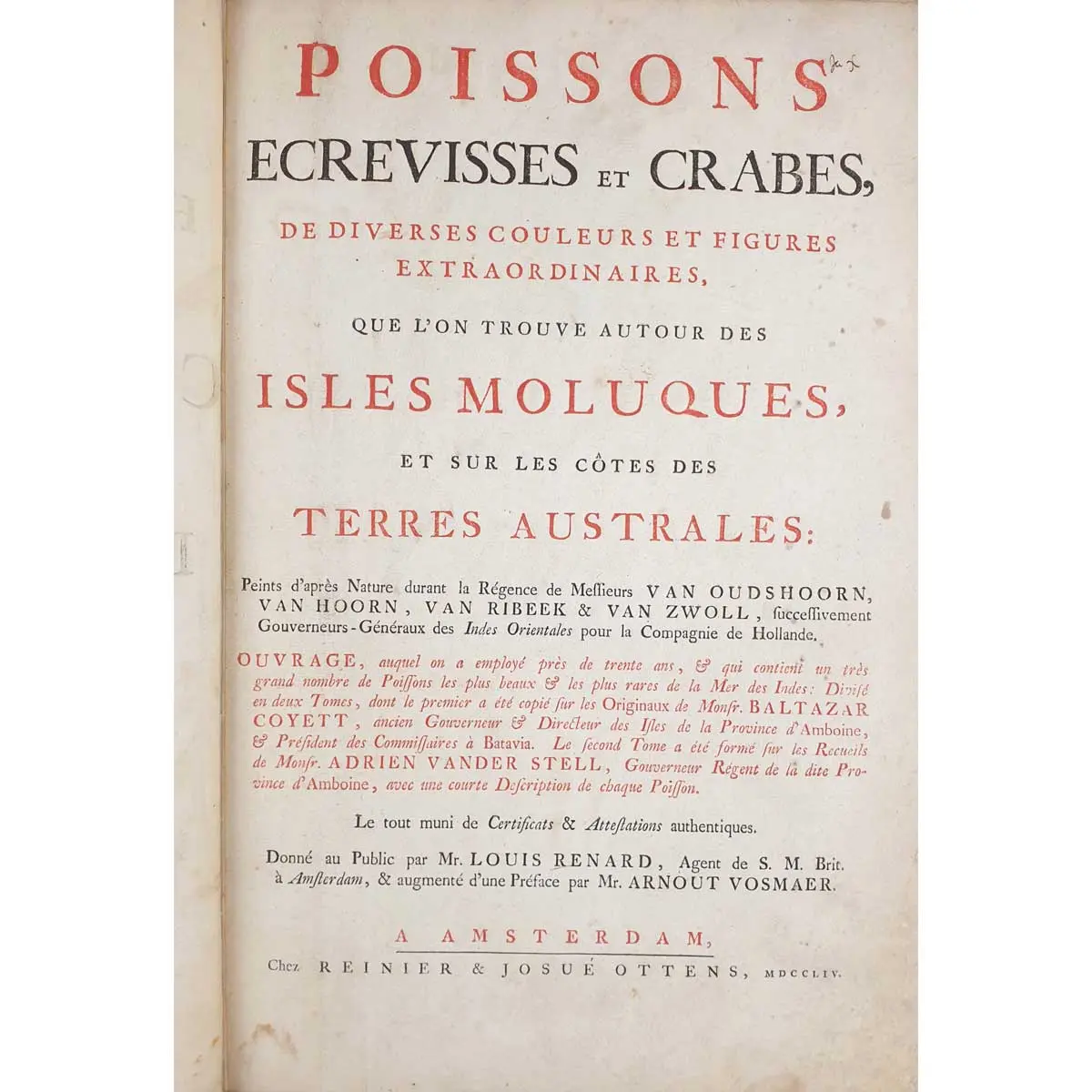 Poissons, Ecrevisses et Crabes, de diverses couleurs et figures extraordinaires, que l’on trouve autour des Isles Moluques, et sur les côtes des Terres Australes (2)