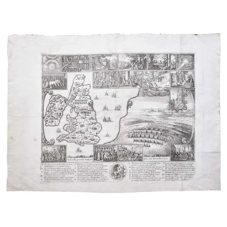 [A Map and Views of the State of England; a comparison of the English and Bohemian Civil Wars]