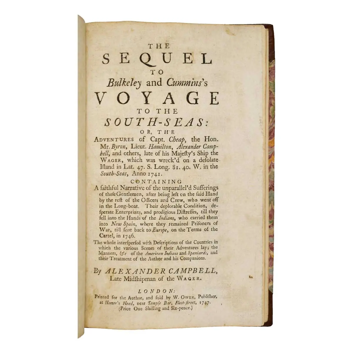 The Sequel to Bulkeley and Cummins’ Voyage to the South-Seas: or, the adventures of Capt. Cheap, the Hon. Mr. Byron, Lieut (2)