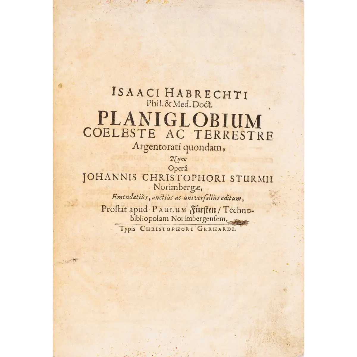 Planiglobium Coeleste ac Terrestre Argentorati quondam, nunc Opera Jahannis Christophori Sturmii (2)