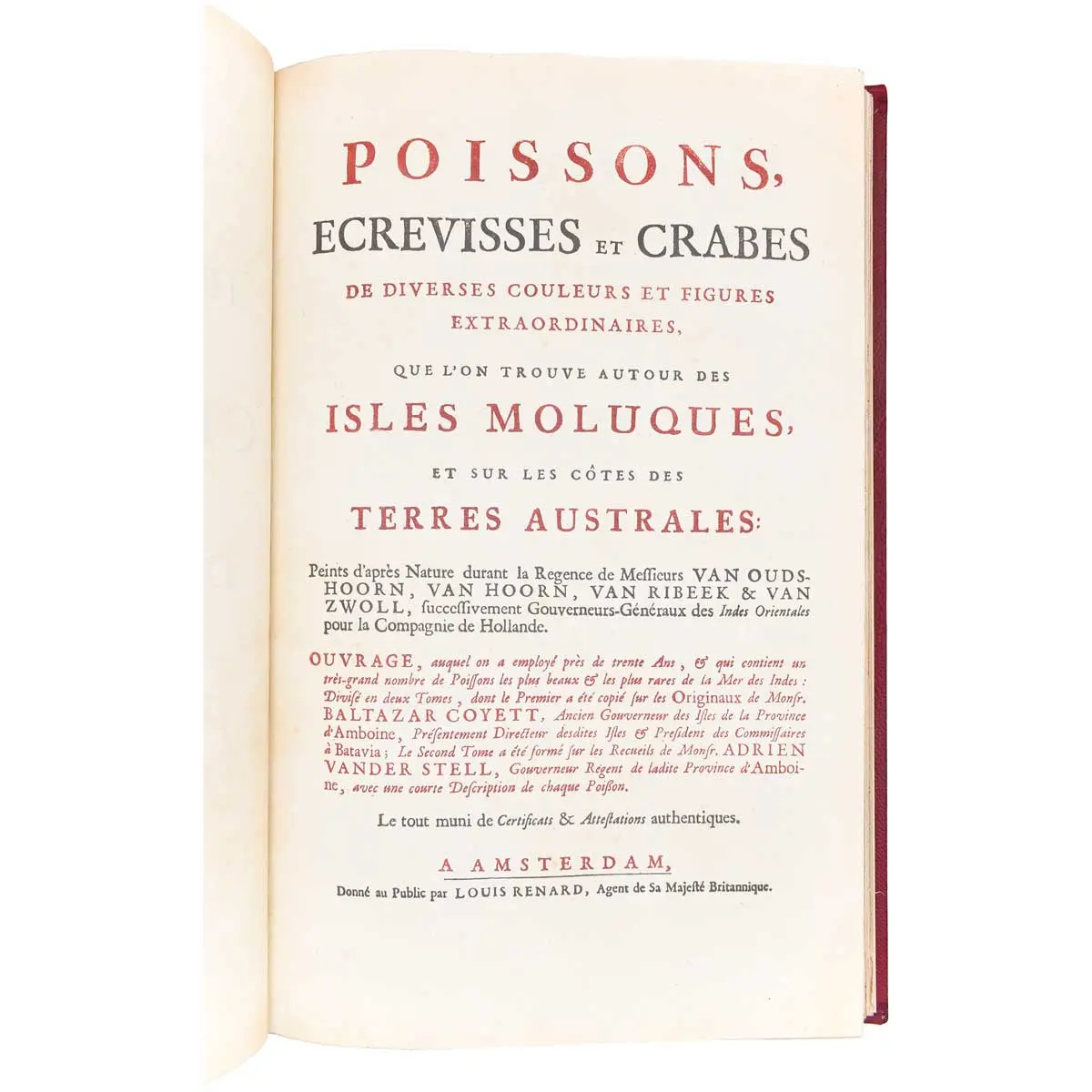 Poissons, Ecrevisses et Crabes de diverses couleurs et figures extraordinaires, que l’on trouve autour des Isles Moluques, et sur les côtes des Terres Australes (8)