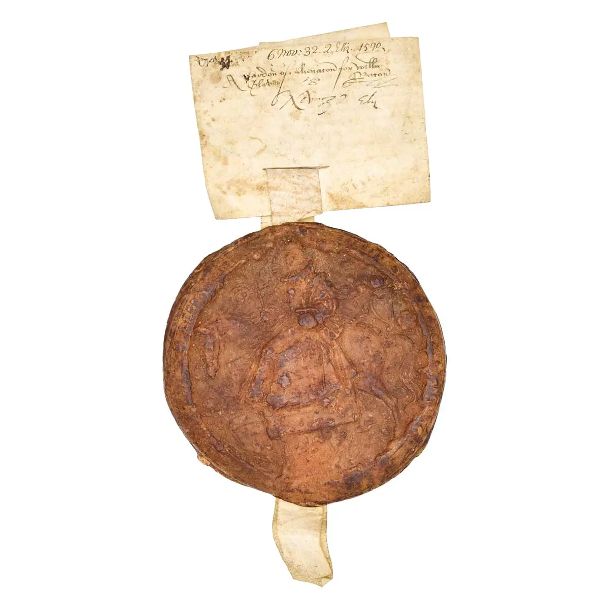 Very good impression of the Second Great Seal of Elizabeth I