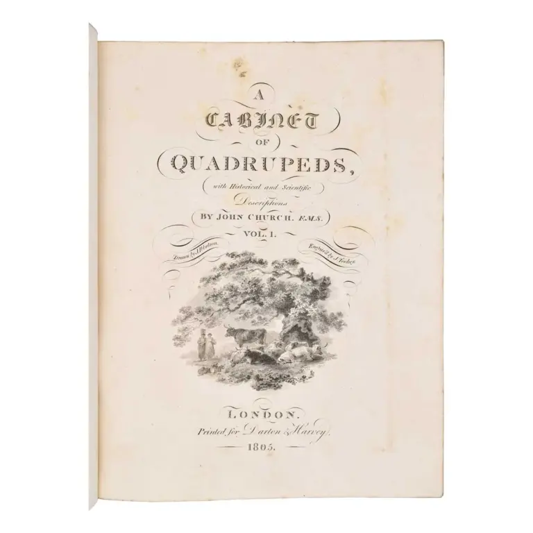 A Cabinet of Quadrupeds; Consisting of Highly-Finished Engravings, by James Tookey; from Drawings, by Julius Ibbetson; with Historical and Scientific Descriptions, by John Church.