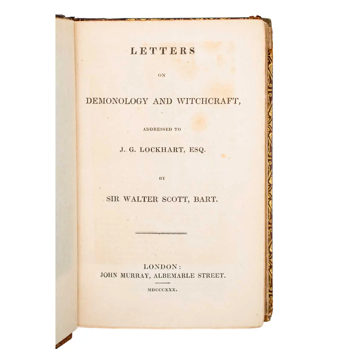 Letters on Demonology and Witchcraft, addressed to J. G. Lockhart, Esq.