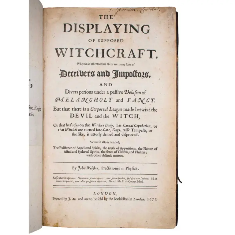 The Displaying of Supposed Witchcraft. Wherein is affirmed that there are many sorts of Deceivers and Imposters. And Divers persons under a passive Delusion of Melancholy and Fancy.