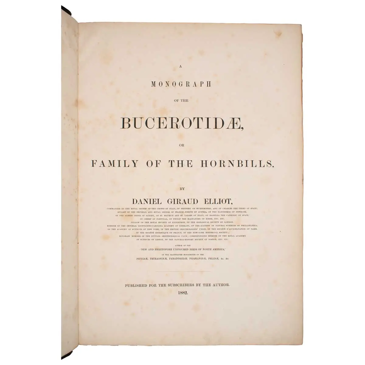 A Monograph of the Bucerotidae, or Family of the Hornbills (5)