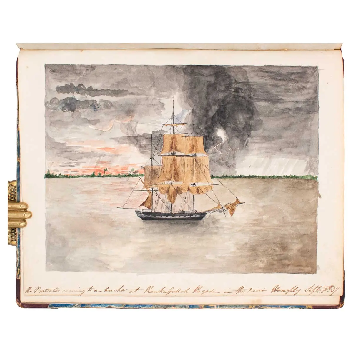 Illustrated Manuscript Notebook of J. Longden, Surgeon on East Indiaman Protector, 1837-8 (3)