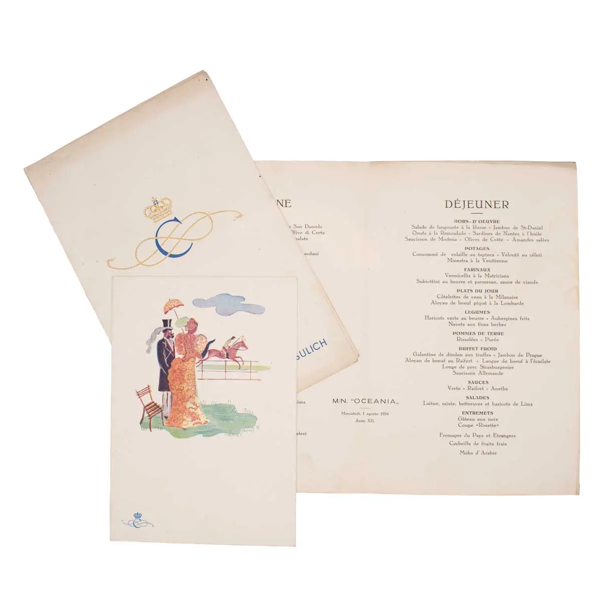 A Collection of 3 menus for the MN. Oceania
