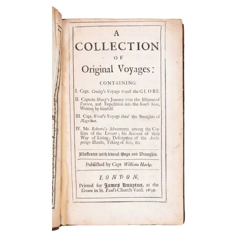 A Collection of Original Voyages: Containing I. Capt. Cowley’s Voyage Round the Globe. II. Captain Sharp’s Journey over the Isthmus of Darien, and Expedition into the South Seas, Written by Himself.