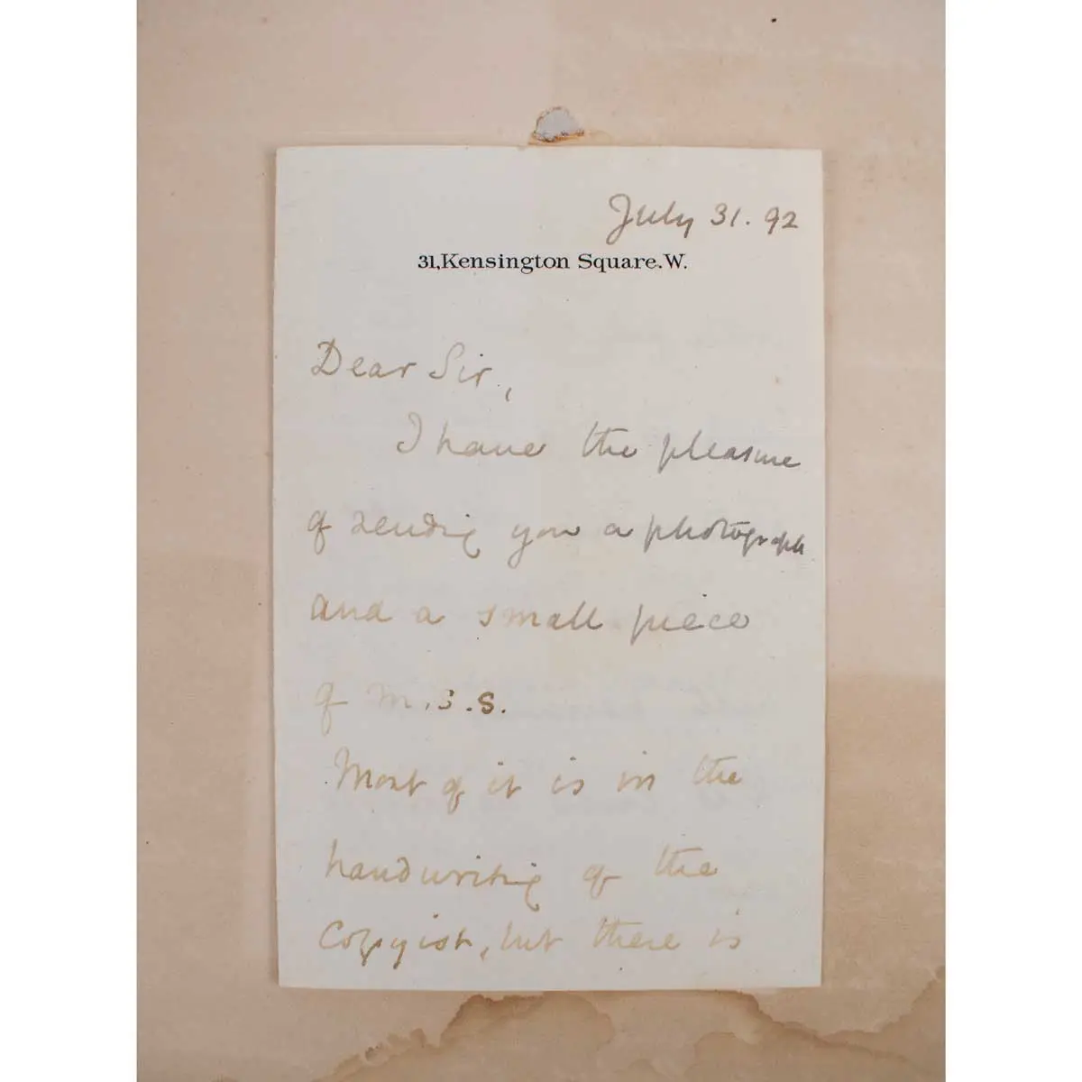 Manuscript Leaf From Chapter III of “On the Various Contrivances by which British and Foreign Orchids are fertilised by Insects and on the good effects of intercrossing.” (3)