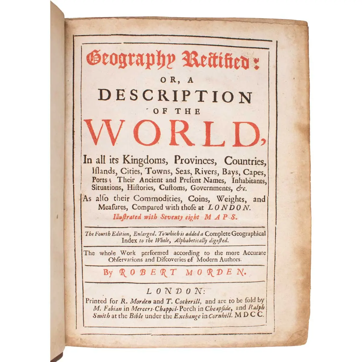 Geography Rectified: or, a Description of the World, in all its Kingdoms, Provinces, Countries, Islands, Cities, Towns, Seas, Rivers, Bays, Capes, Ports (5)