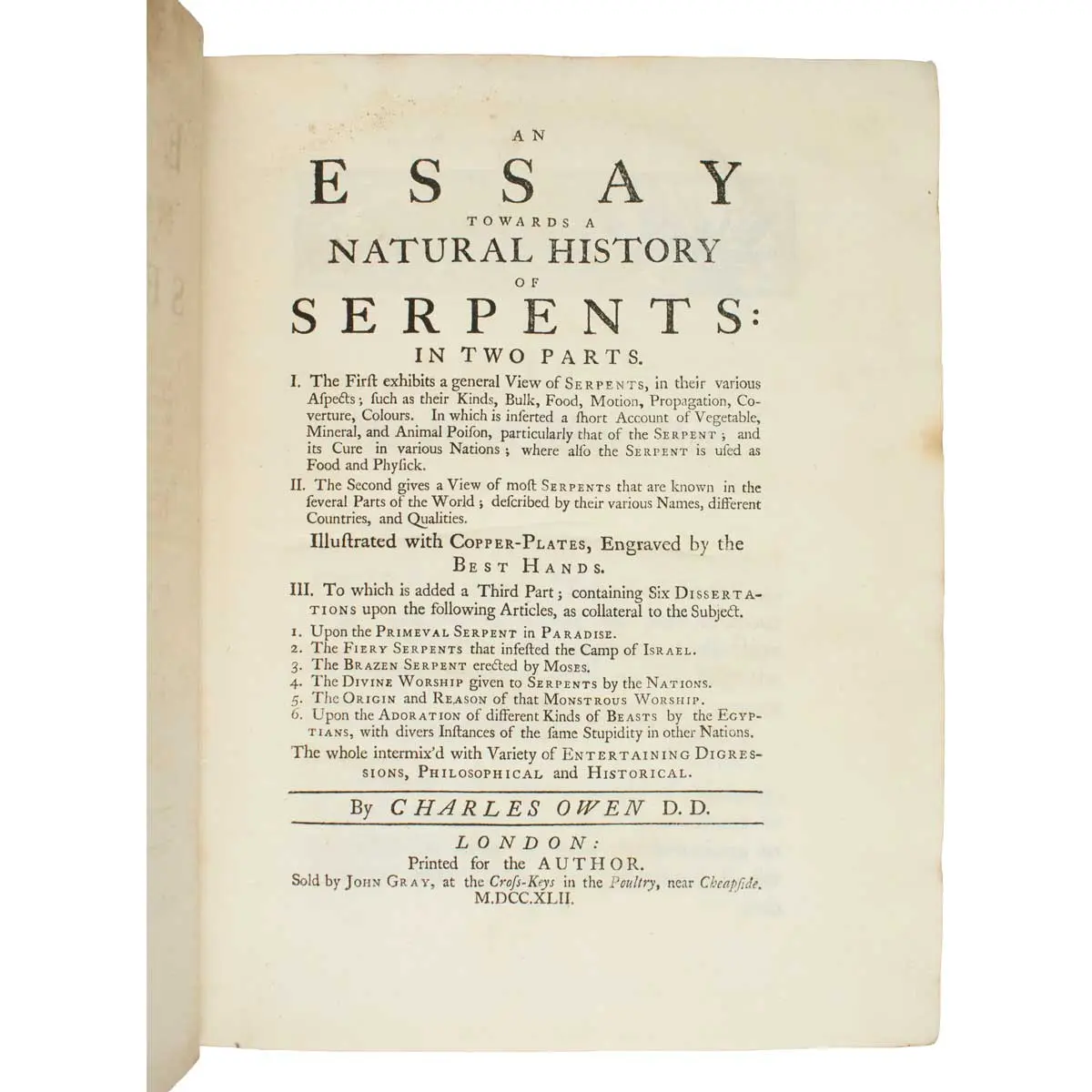 An essay towards a Natural History of Serpents: In Two Parts (5)