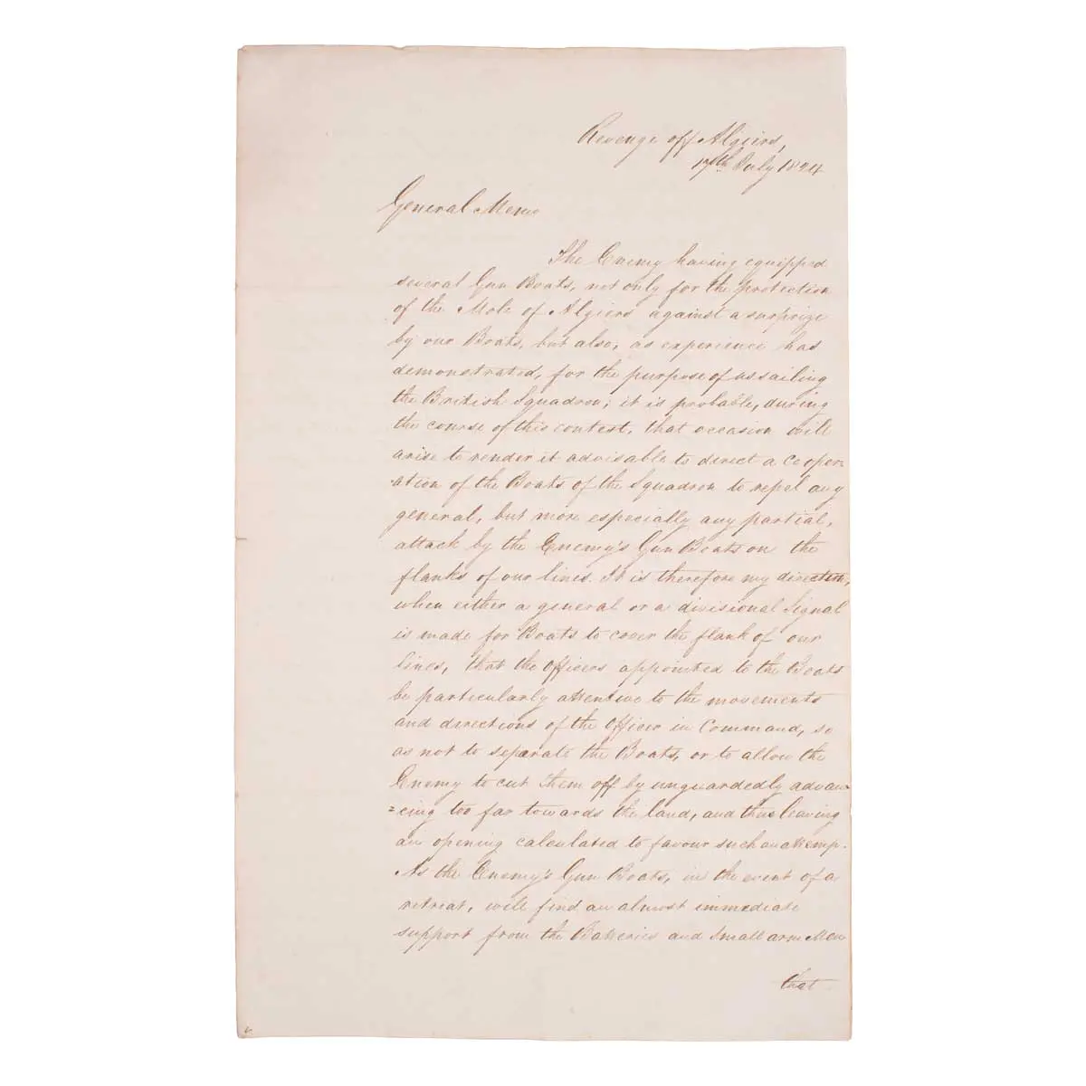 General Memo on Barbary Pirates in the Mediterranean
