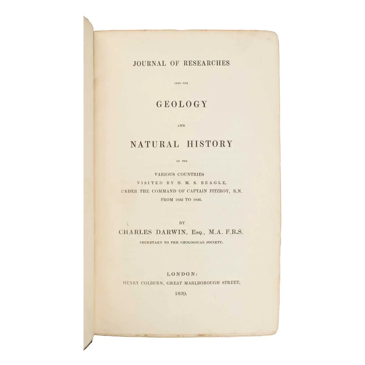 Journal of Researches into the Geology and Natural History of the various countries visited by H.M.S. Beagle…  (2)