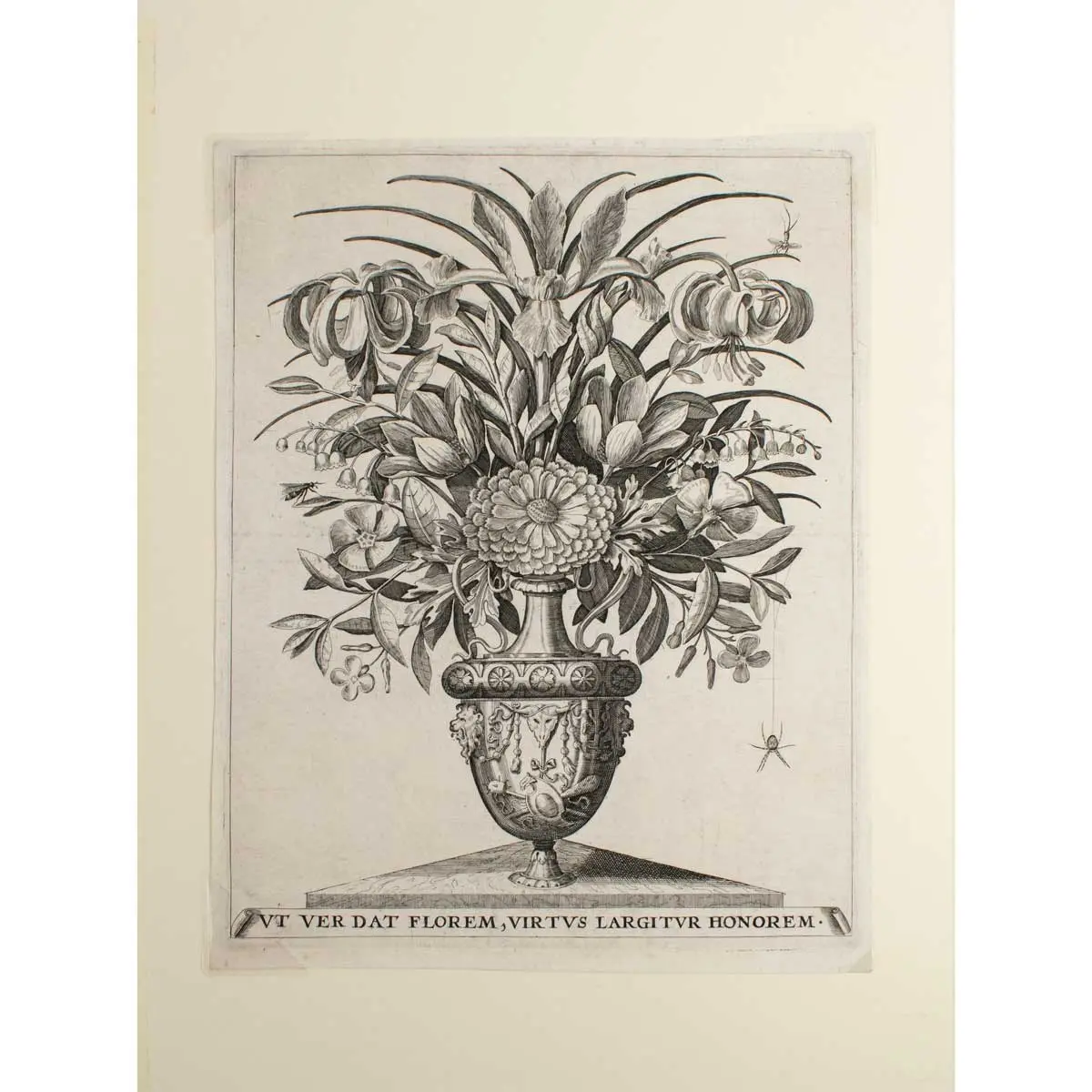 [Six Bunches of Flowers in Vases] A Suite of Emblematic Florilegium Engravings