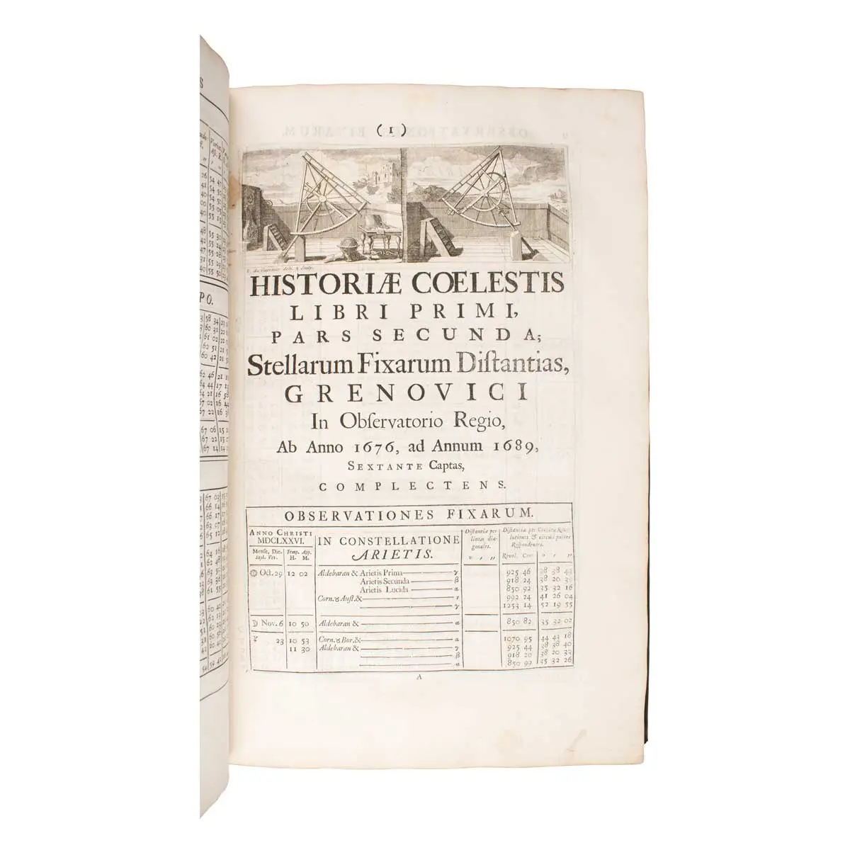 Historiae coelestis libri duo quorum prior exhibet catalogum stellarum fixarumBritannicum novum & locupletissimum una cum earundem planetarumqueomnium…