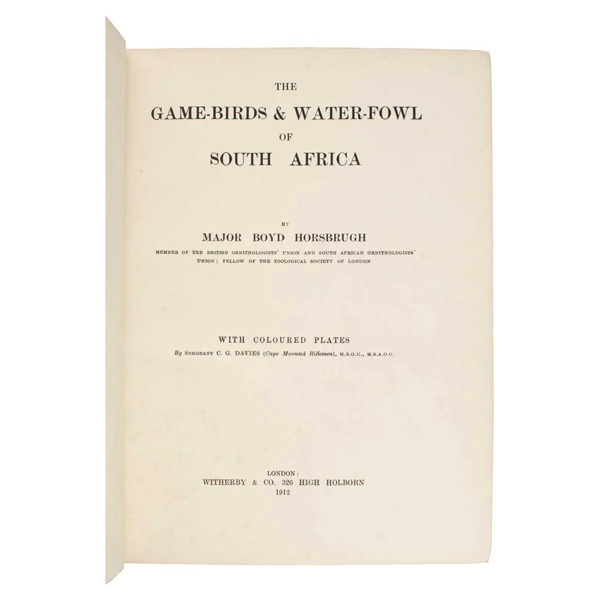 The Game-Birds and Water-Fowl of South Africa (3)