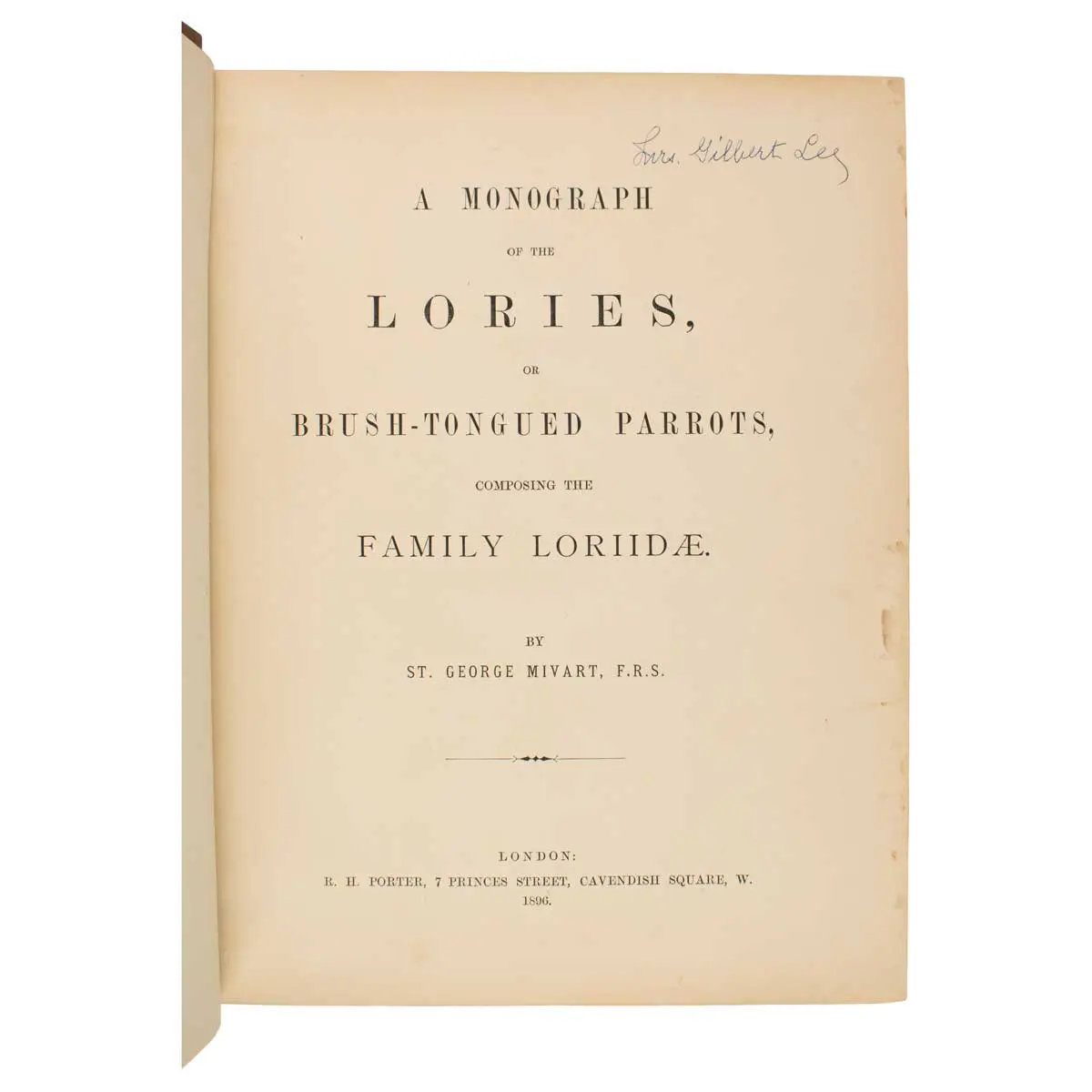 A Monograph of the Lories, or Brush-Tongued Parrots, composing the family Loriidae (5)