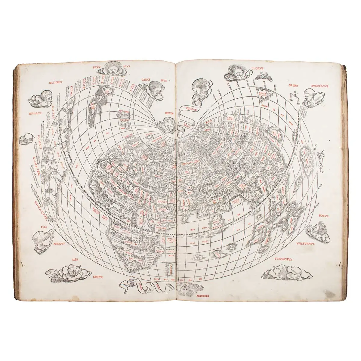 Liber geographiae cum tabulis et universali figura et cum additione locorum quae a recentioribus reperta sunt.