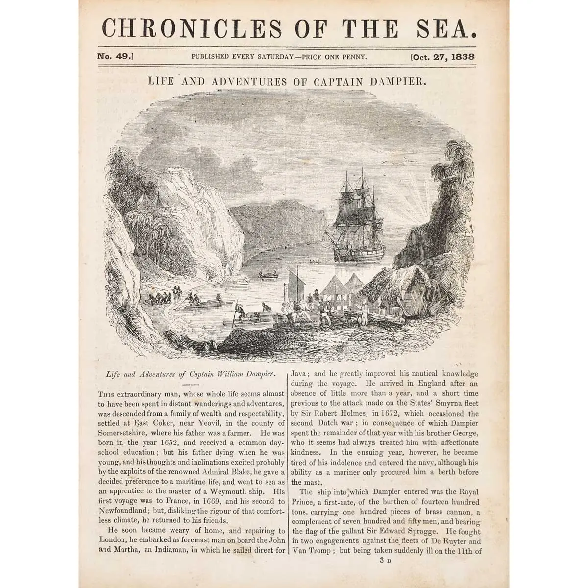 Chronicles of the Sea: or, Faithful Narratives of Shipwrecks, Fires, Famines, and Disasters Incidental to a Life of Maritime Enterprise; Together with Celebrated Voyages; Interesting Anecdotes, Etc (6)