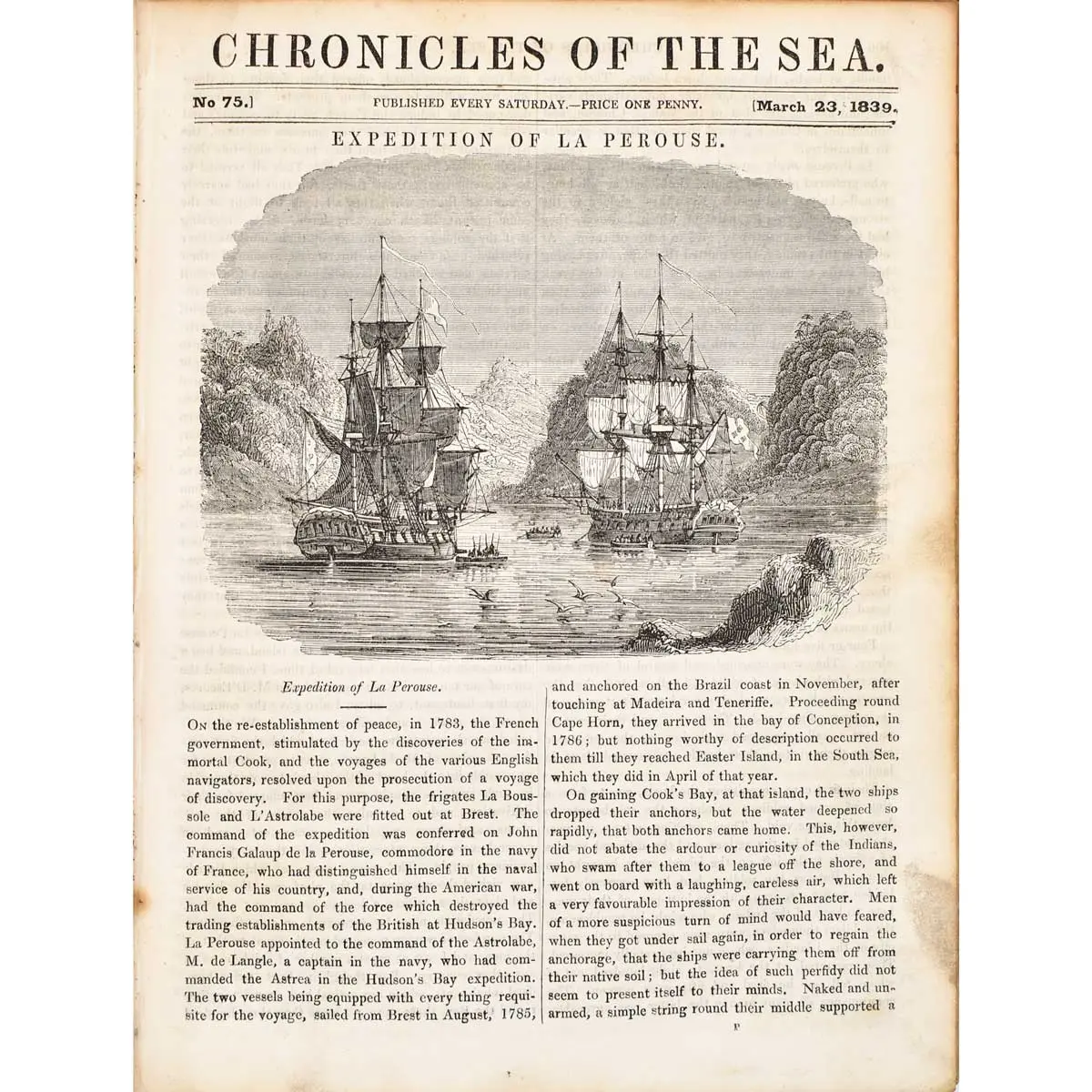 Chronicles of the Sea: or, Faithful Narratives of Shipwrecks, Fires, Famines, and Disasters Incidental to a Life of Maritime Enterprise; Together with Celebrated Voyages; Interesting Anecdotes, Etc (5)