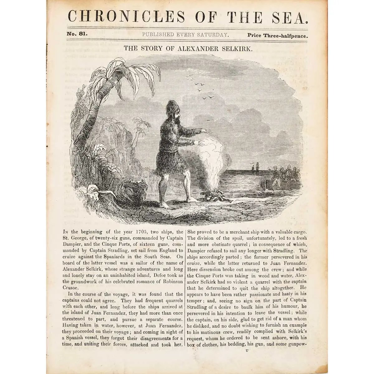 Chronicles of the Sea: or, Faithful Narratives of Shipwrecks, Fires, Famines, and Disasters Incidental to a Life of Maritime Enterprise; Together with Celebrated Voyages; Interesting Anecdotes, Etc (4)