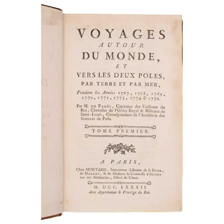 Voyages autour du monde et vers les deux pôles, par terre et par mer, pendant les années1767 à 1776