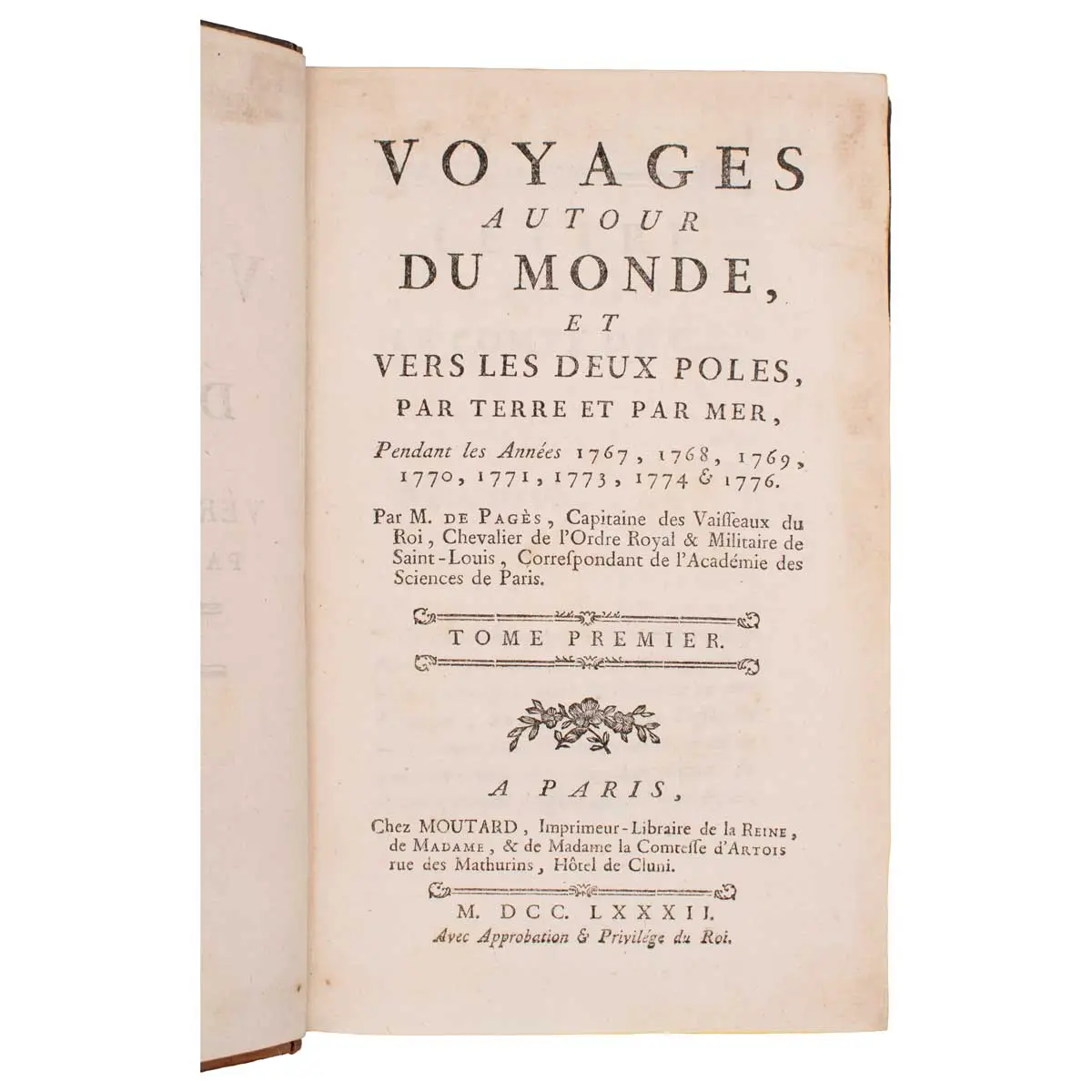 Voyages autour du monde et vers les deux pôles, par terre et par mer, pendant les années1767 à 1776