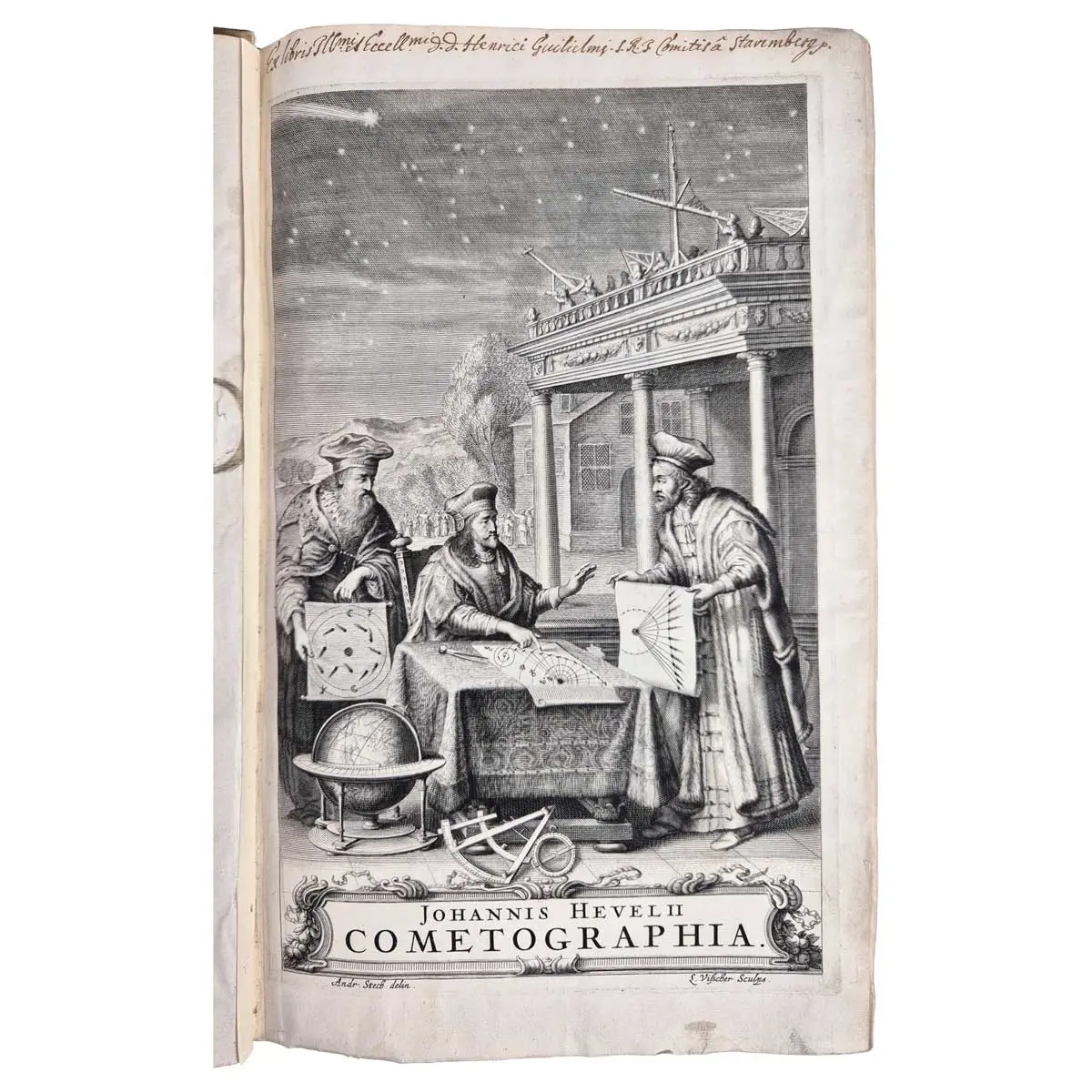 Cometographia, totam naturam cometarum; utpote sedem, parallaxes, distantias, ortum & interitum, capitum, caudarumque diversas facies, affectionesque, nec non motum eorumsumme admirandum & In qua (3)