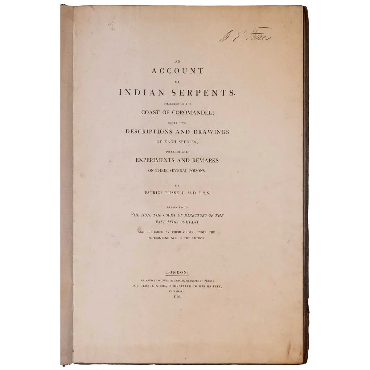 An account of Indian Serpents, Collected on the Coast of Coromandel [with] A Continuation of an Account of Indian Serpents containing descriptions and figures from specimens and drawings transmitted (2)