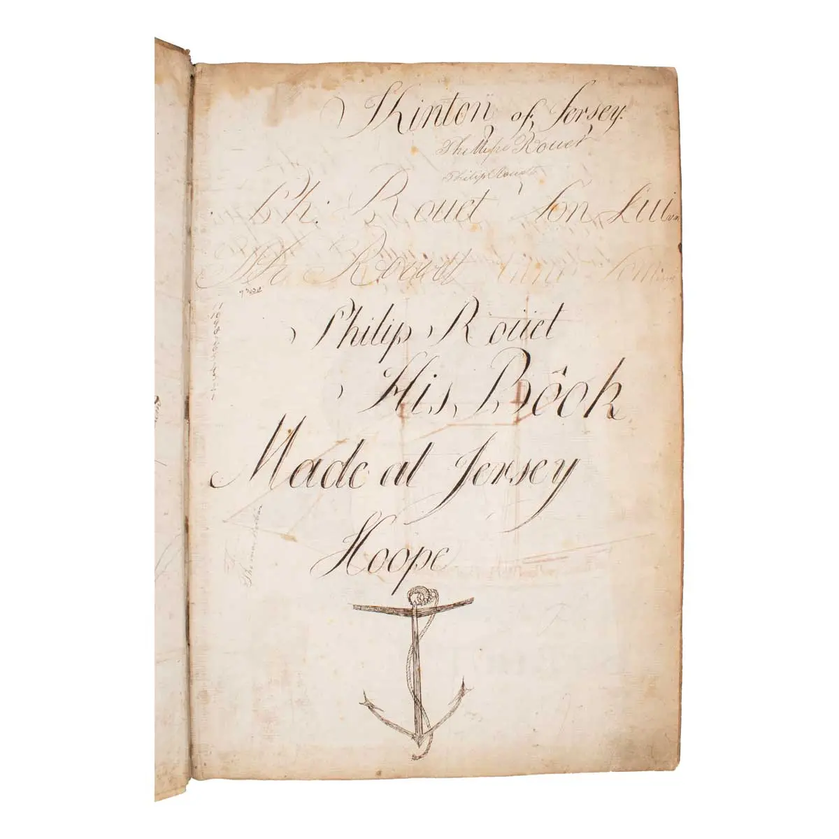 An Exceptional Illustrated Manuscript Log – “His Book Made at Jersey” (9)