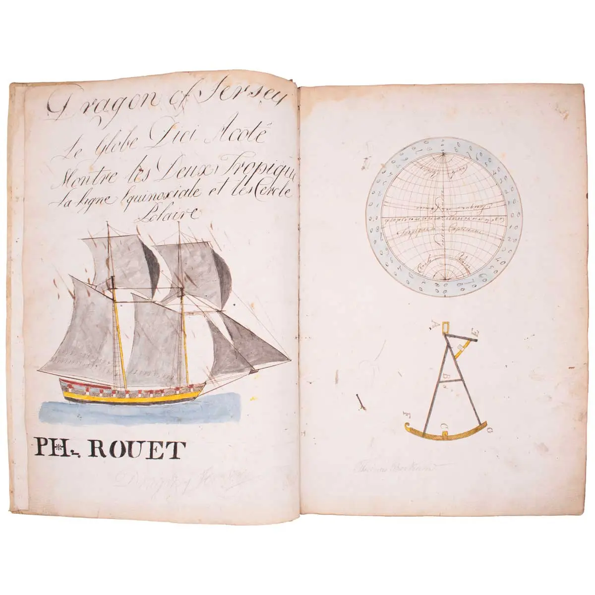 An Exceptional Illustrated Manuscript Log – “His Book Made at Jersey” (8)