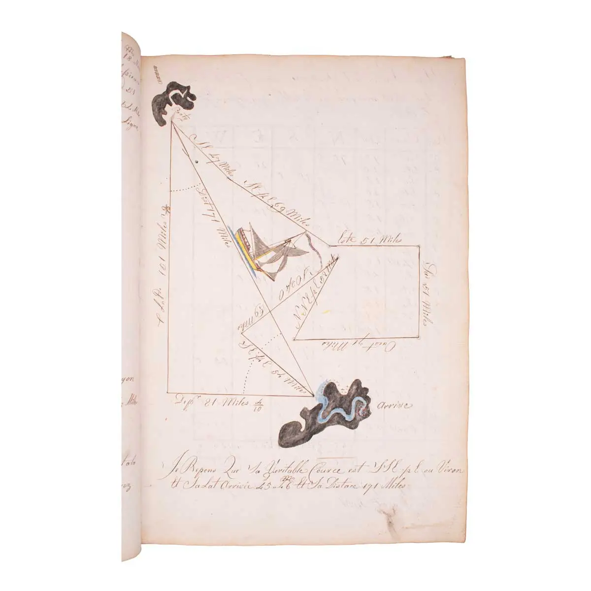 An Exceptional Illustrated Manuscript Log – “His Book Made at Jersey” (6)