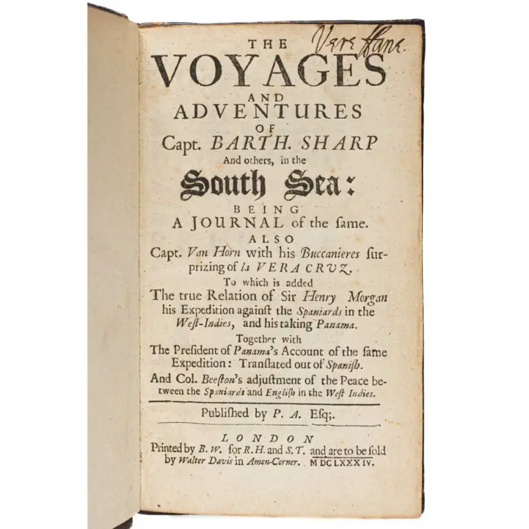 The Voyages and Adventures of Capt. Barth.Sharp and others, in the South Sea: being a journal of the same.