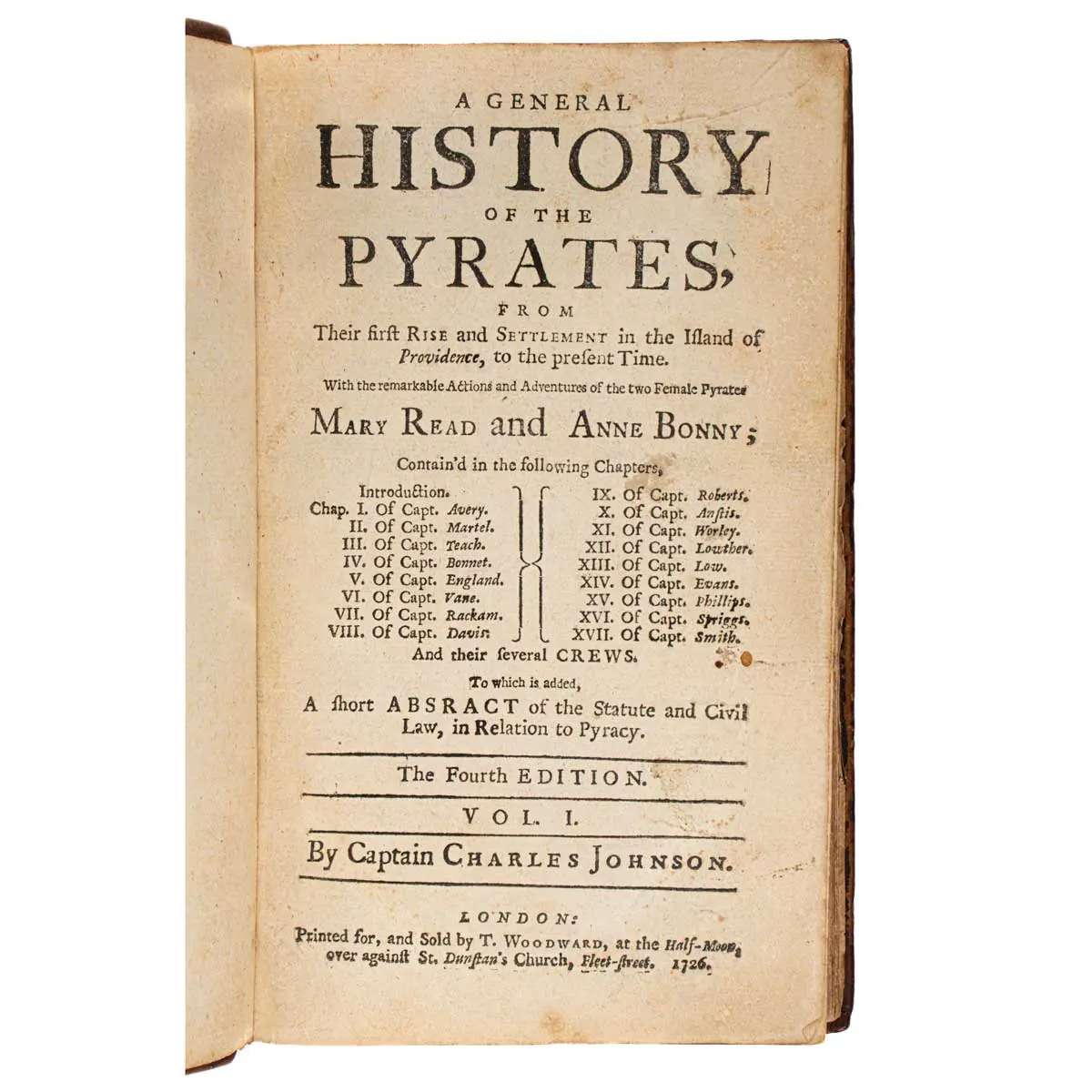 A General History of the Pyrates, from their first Rise and Settlement in the Island of Providence to the Present Time. With the Remarkable Actions and Adventures of the Two Female Pyrates (2)