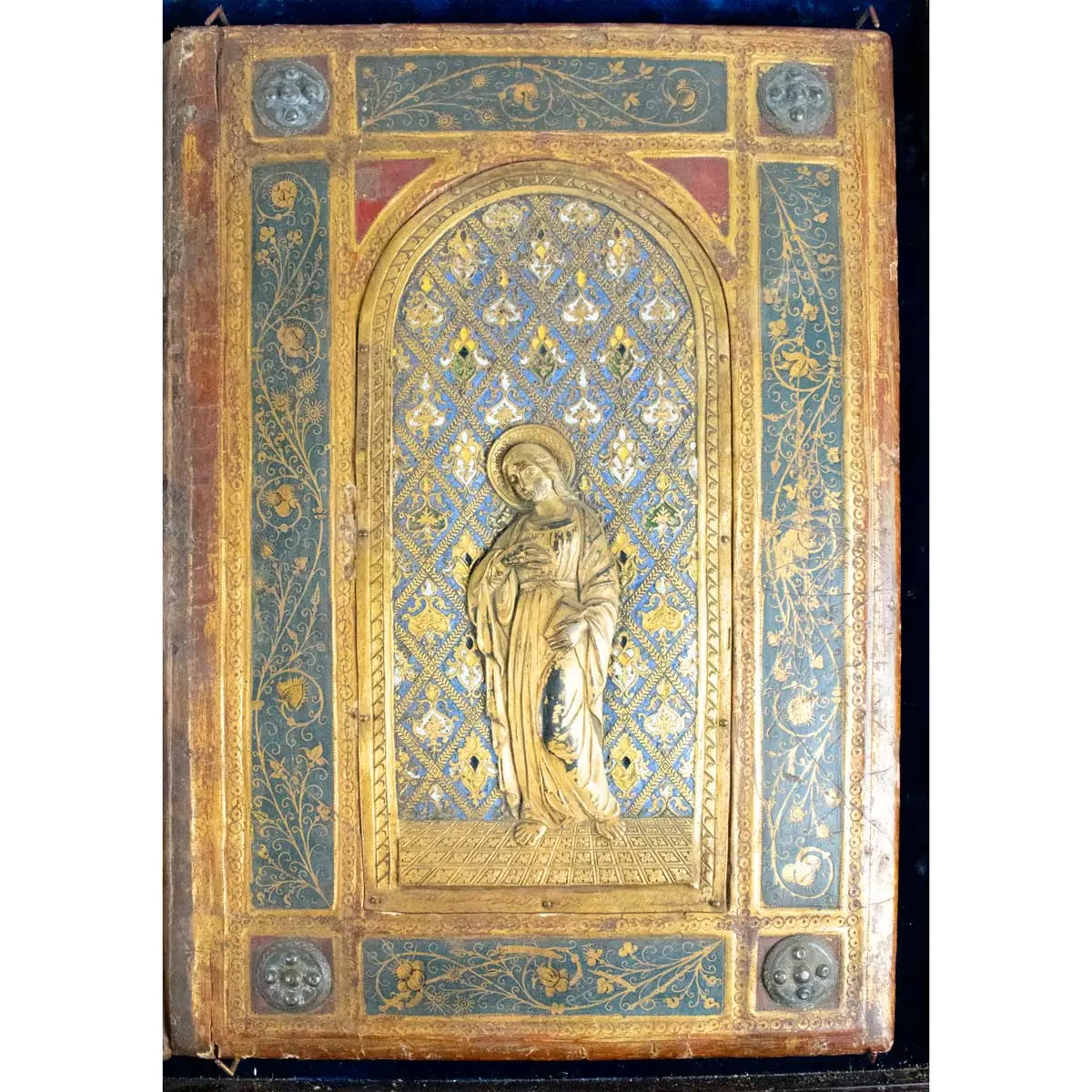 A ‘Tavolette’ Painted and Gilded Folio Panel Binding, imitating a 15th Century Sienese Book Cover (2)