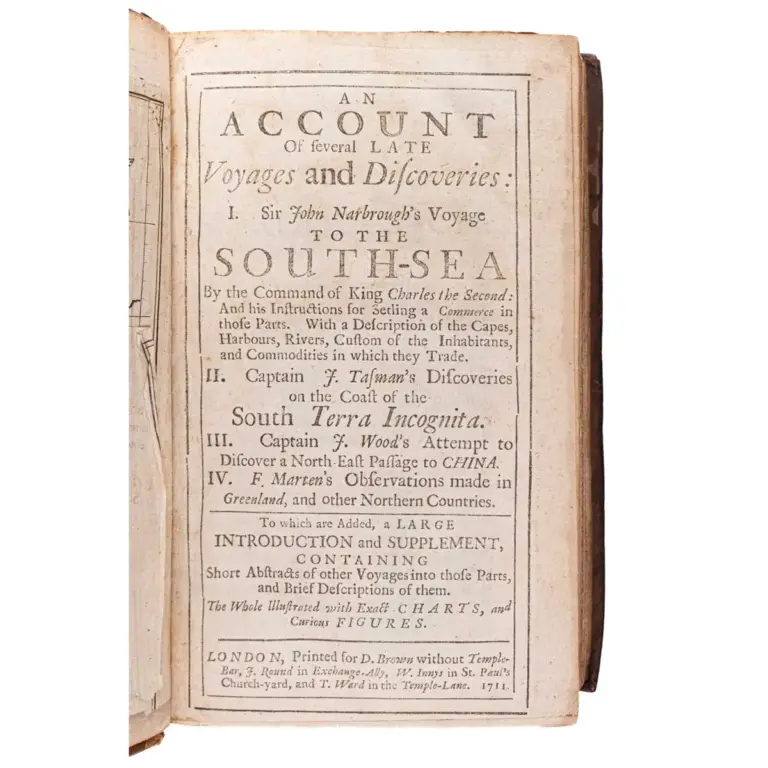 An Account of Several Late Voyages and Discoveries: I. Sir John Narborough’s Voyage to the South Sea… II. Captain J. Tasman’s Discoveries on the Coast of the South Terra Incognita. III.