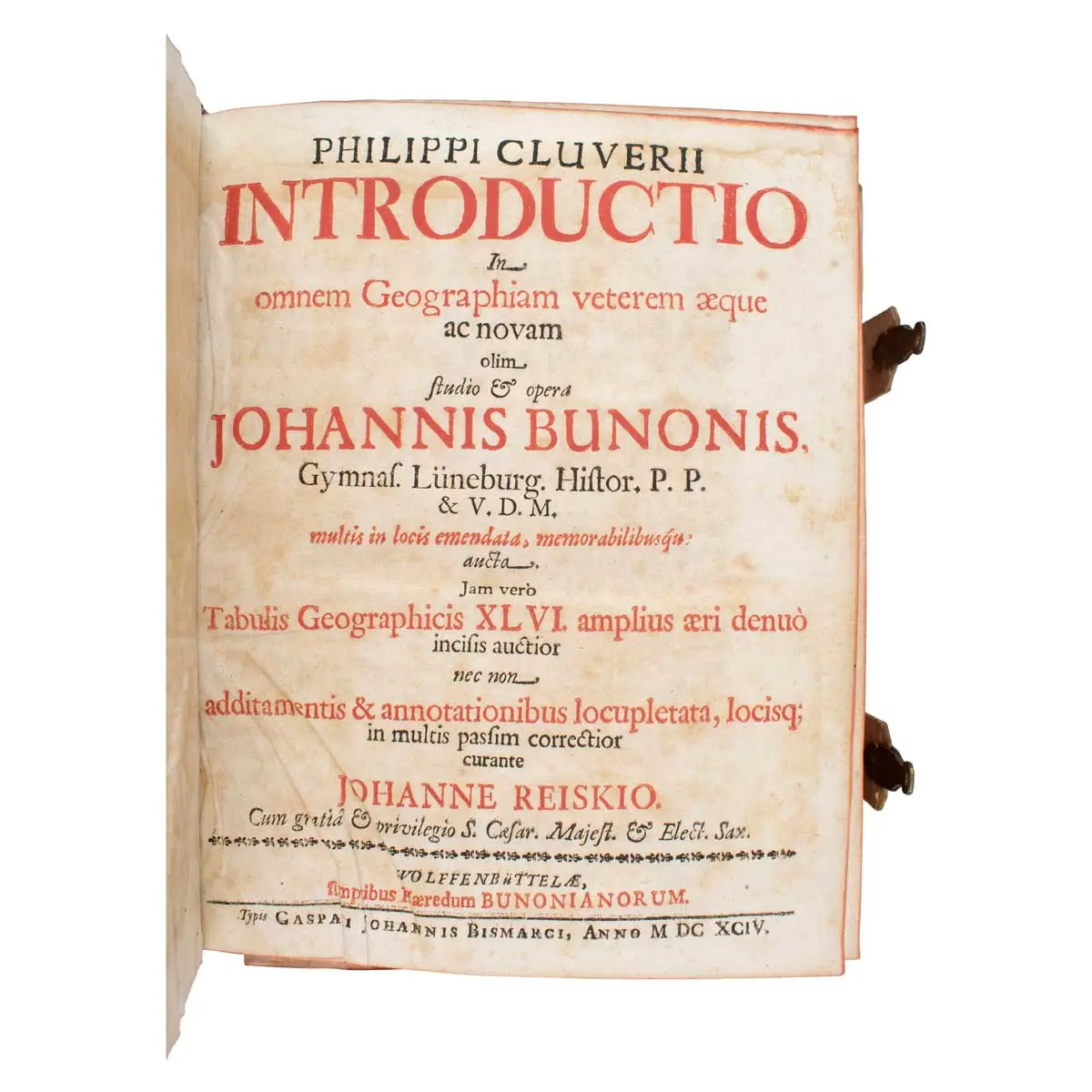 Introductio in omnem geographiam veterem aeque ac novam olim studio & opera Joh. Bunonis … multis in locis emendata, memorabilibusque aucta … in multis passim correctiorcurante J. Reiskio (2)