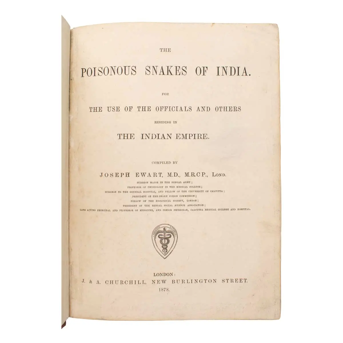The Poisonous Snakes of India for the use of the Officials and others Residing in the Indian Empire (2)