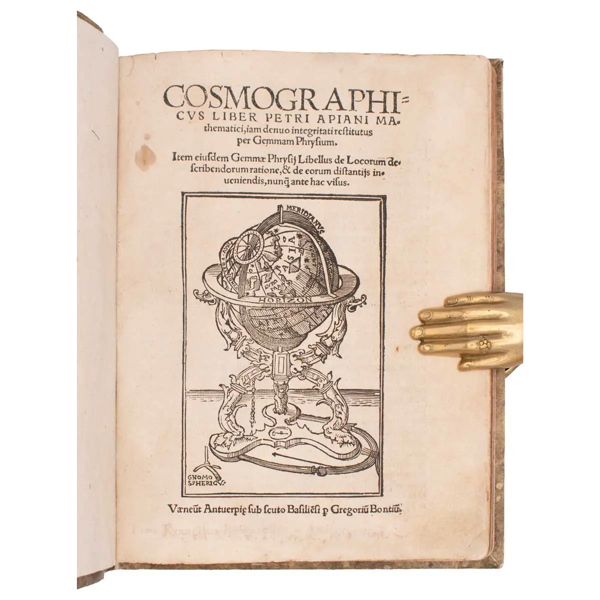 Cosmographicus liber Petri Apiani mathematici studiose correctus, ac erroribus vindicatus per Gemmam Phrysium.