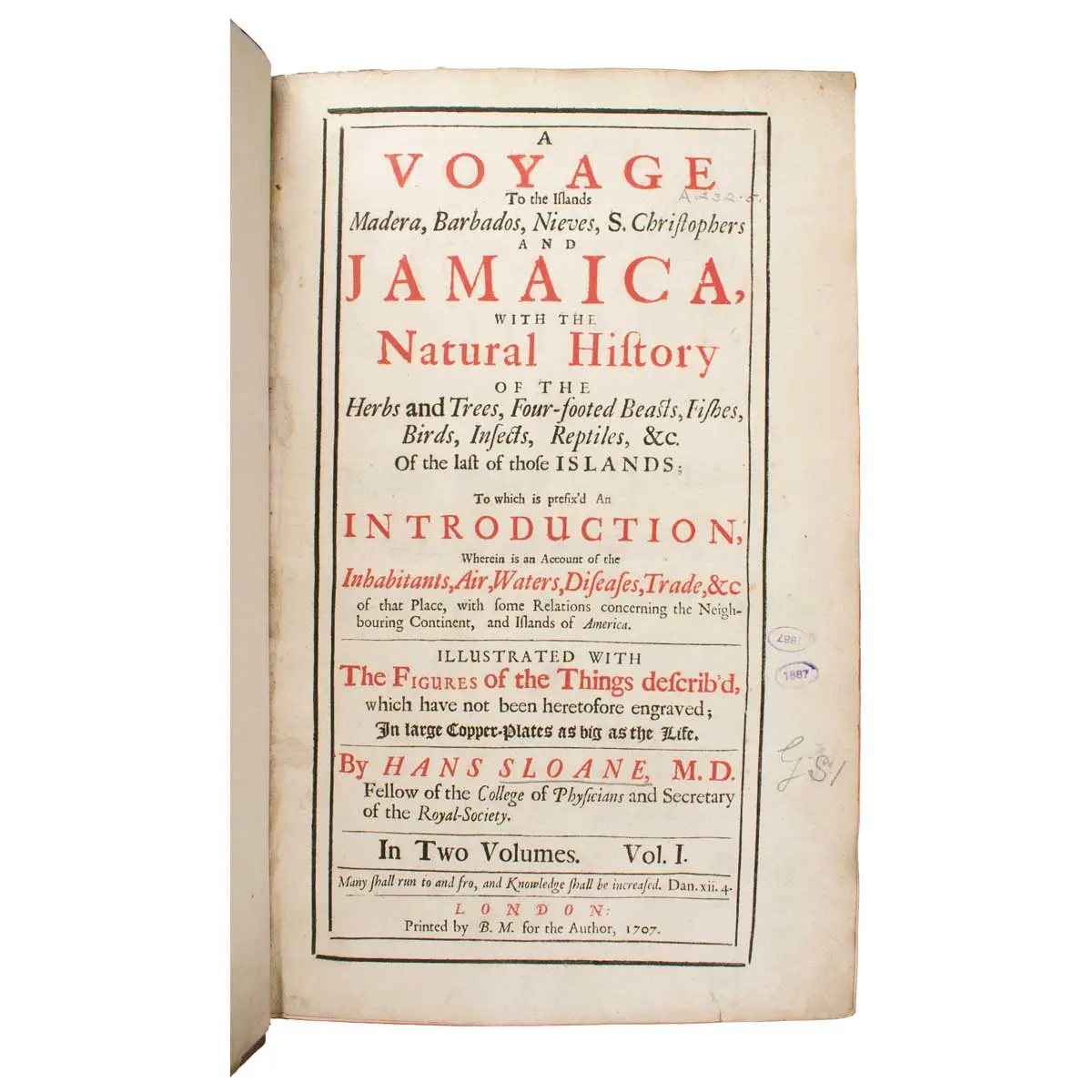 A Voyage to the Islands Madera, Barbados, Nieves, S. Christophers and Jamaica, with the natural history … of the last of those islands (2)