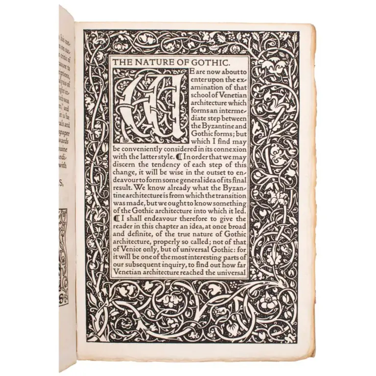 The Nature of Gothic. A Chapter of the Stones of Venice.