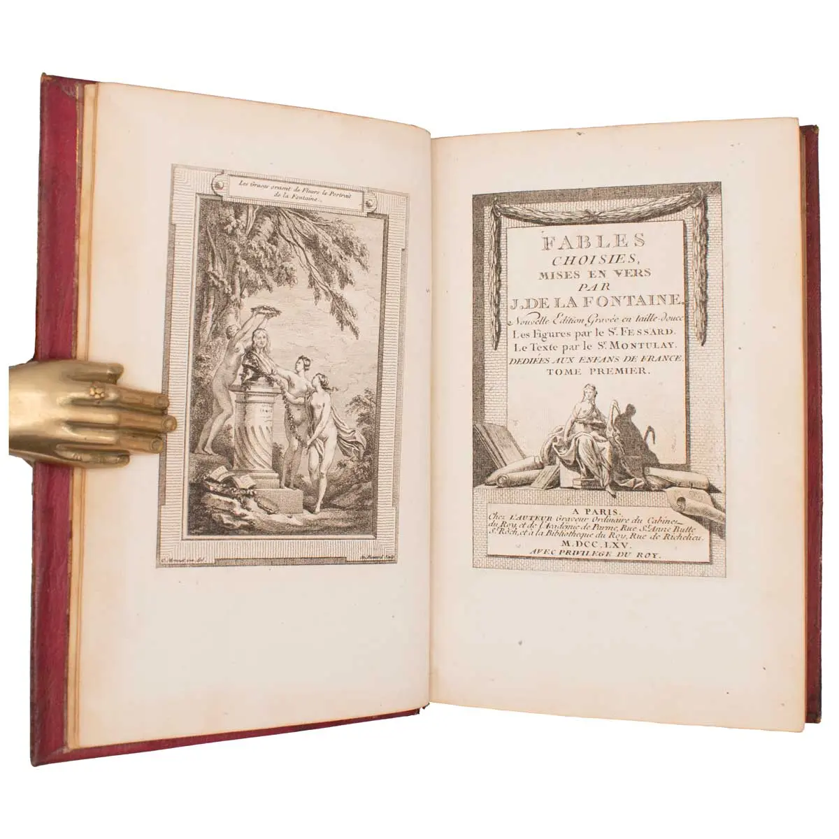 Fables choisies, mises en vers par J. La Fontain, nouvelle edition gravée en taille-douce, les figures par le sr. Fessard, le texte par le sr. Monular, dediées aux enfans de France (2)