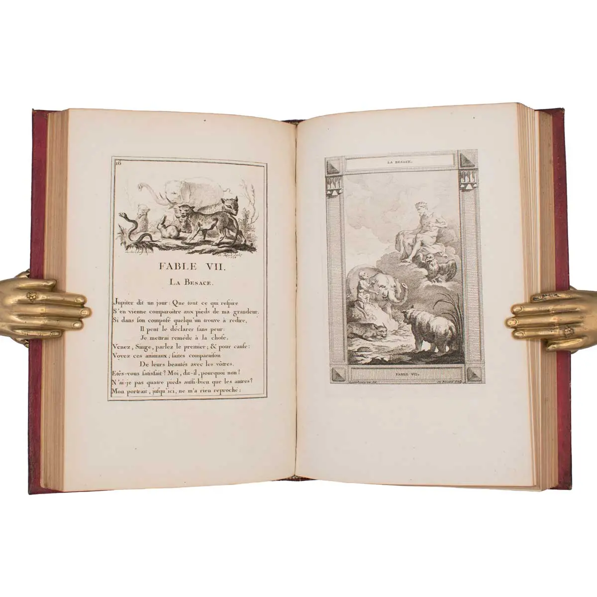Fables choisies, mises en vers par J. La Fontain, nouvelle edition gravée en taille-douce, les figures par le sr. Fessard, le texte par le sr. Monular, dediées aux enfans de France (3)