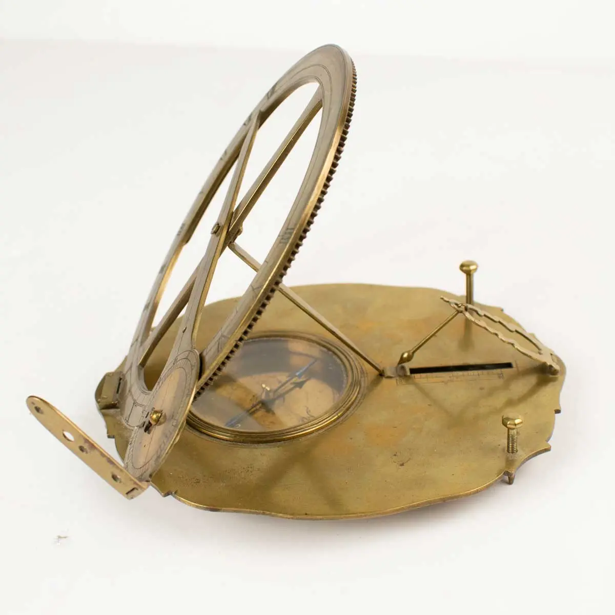 UNUSUAL ENGLISH BRASS UNIVERSAL EQUATORIAL DIAL - IN THE STYLE OF JOHN FOWLER