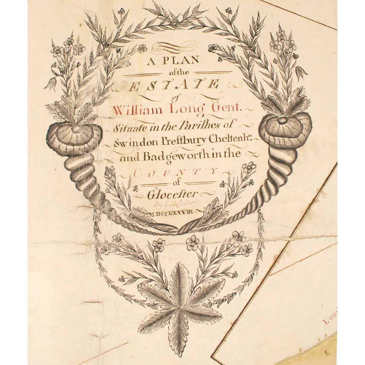 A Plan of the Estate of William Long, Gent. Situate in the parishes of Swindon, Prestbury, Cheltenham and Badgeworth in the County of Glocester (2)
